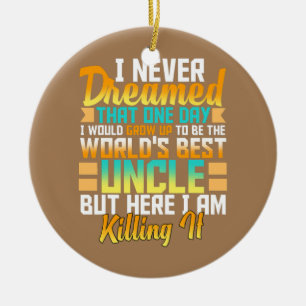 World's Best Uncle Funny Saying Uncle From Niece Ceramic Tree Decoration
