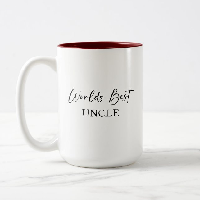 World's Best Uncle & Most Loved Personalised Mug (Left)