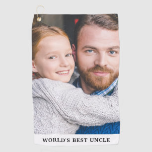 World's Best Uncle Niece Nephew Photo Golf Towel