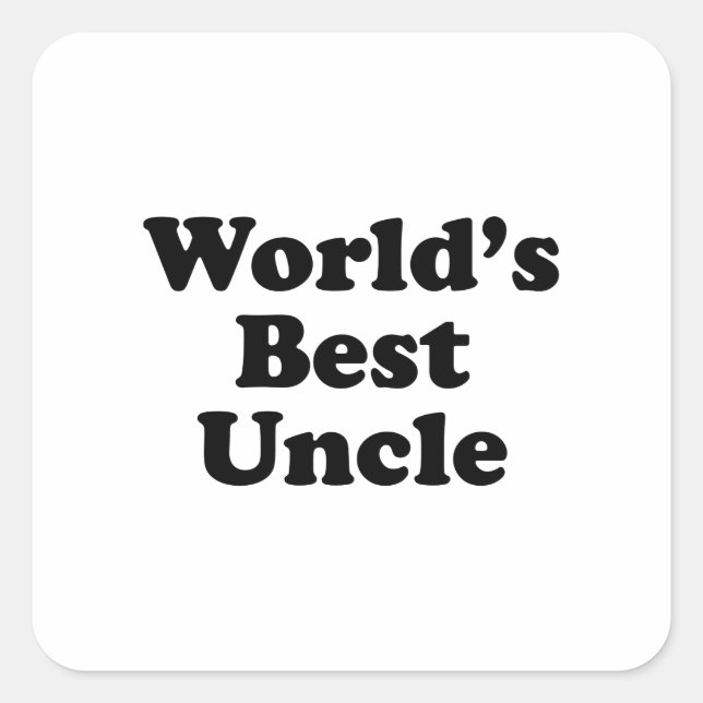 World's Best Uncle Square Sticker (Front)