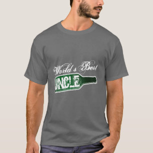 World's Best Uncle tee shirt Beer bottle design