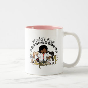 World's Best Veterinarian Mug - Female African Ame