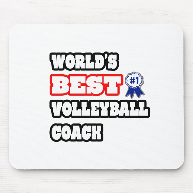 World's Best Volleyball Coach Mouse Mat (Front)