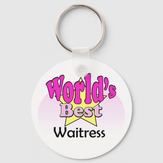 World's Best Waitress Key Ring (Front)
