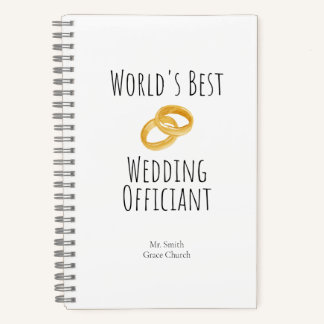 World's Best Wedding Officiant - Spiral Notebook