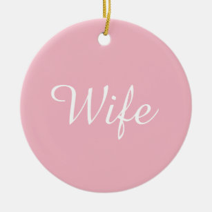 World's Best Wife Definition Script Girly Pink Fun Ceramic Tree Decoration