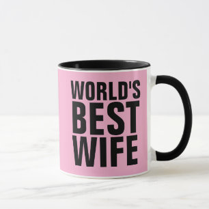 WORLD'S BEST WIFE PINK COFFEE MUG