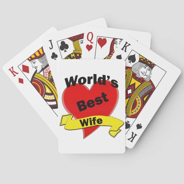 World's Best Wife Playing Cards (Back)