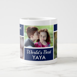 World's Best Yaya Photo Collage Giant Coffee Mug