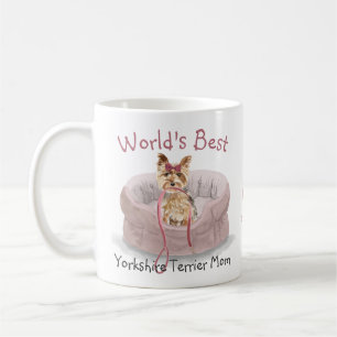 World's Best Yorkshire Terrier Mum Watercolor Name Coffee Mug