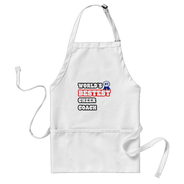 World's Bestest Cheer Coach Standard Apron (Front)