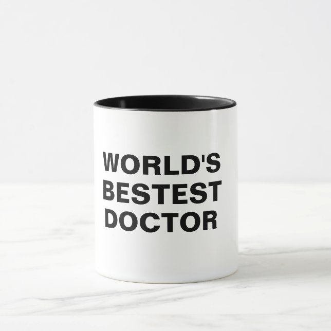 world's bestest doctor medical pun funny mug (Center)