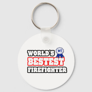 World's Bestest Firefighter Key Ring