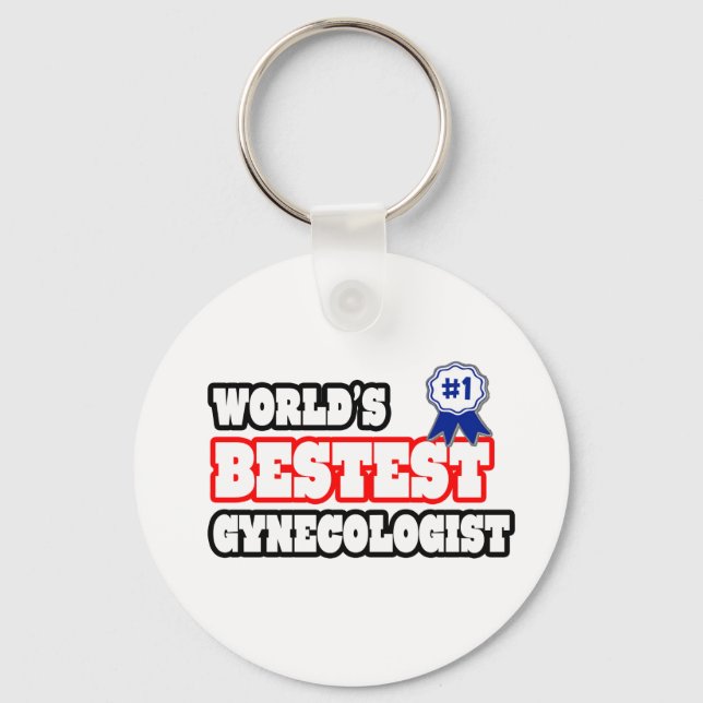 World's Bestest Gynaecologist Key Ring (Front)