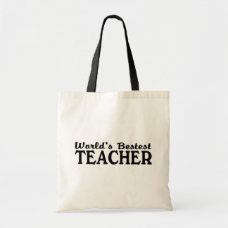 Worlds Bestest Teacher Tote Bag