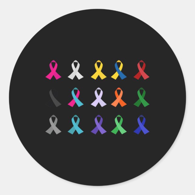 World's Cancer Awareness Cross Christian Costume R Classic Round Sticker (Front)
