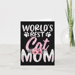 World's cat mum - cat lover mum funny mother's day card