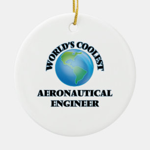 wORLD'S COOLEST aERONAUTICAL eNGINEER Ceramic Tree Decoration