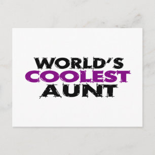 Worlds Coolest Aunt Postcard