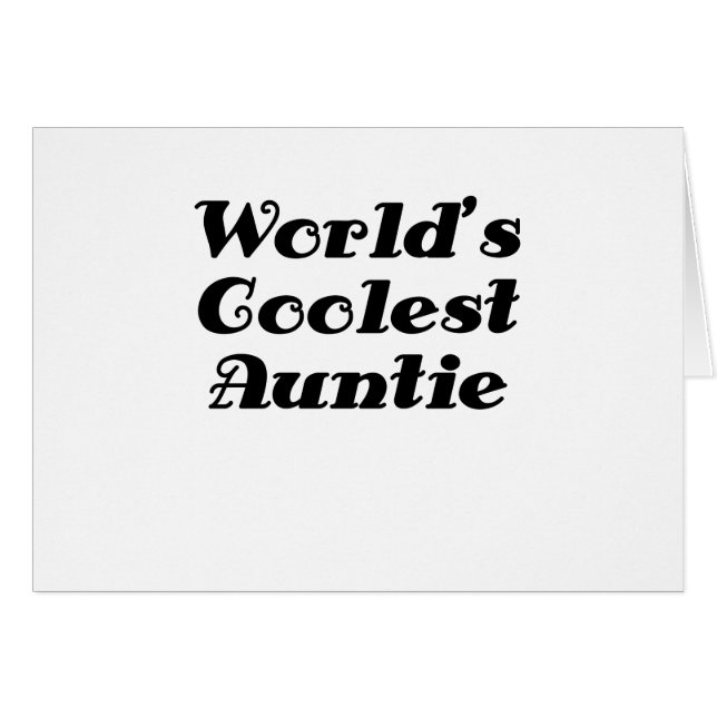 Worlds Coolest Auntie (Front Horizontal)