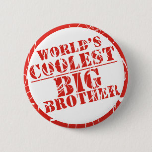World's Coolest Big Brother 6 Cm Round Badge