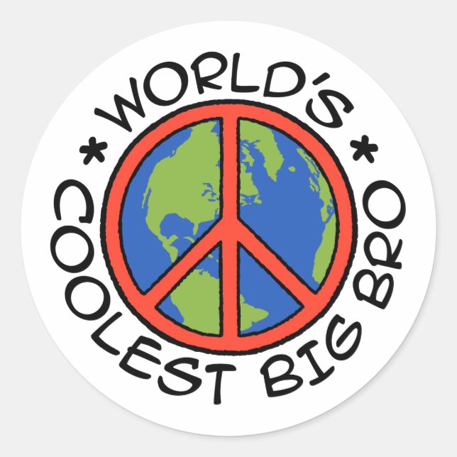 World's Coolest Big Brother Classic Round Sticker (Front)