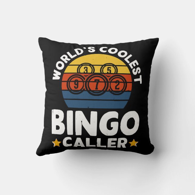 World's Coolest Bingo Caller Cushion (Back)