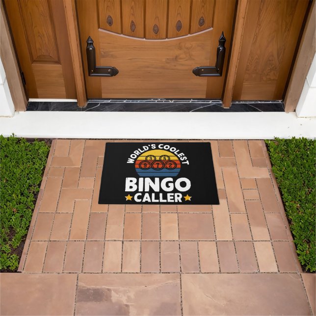 World's Coolest Bingo Caller Doormat (Outdoor)