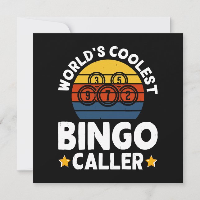 World's Coolest Bingo Caller Invitation (Front)