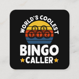 World's Coolest Bingo Caller Square Business Card