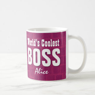 World's Coolest BOSS Fuchsia Bricks Custom V21D Coffee Mug
