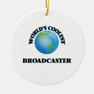 World's coolest Broadcaster Ceramic Tree Decoration