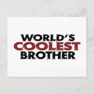 Worlds Coolest Brother Postcard