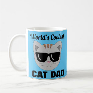 World's Coolest CAT DAD Sunglasses Cat Coffee Mug
