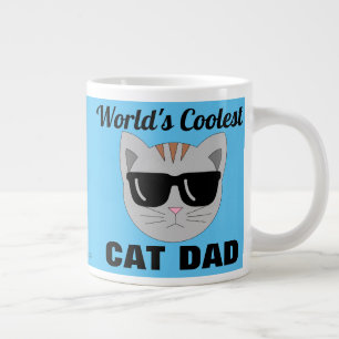 World's Coolest CAT DAD Sunglasses Cat Large Coffee Mug