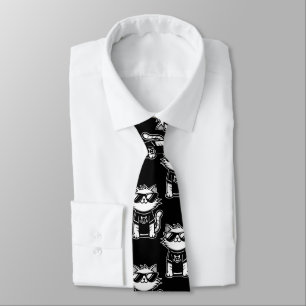 Worlds Coolest Cat with Sunglasses Black Tie