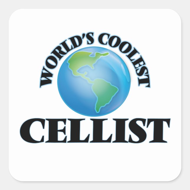 World's coolest Cellist Square Sticker (Front)