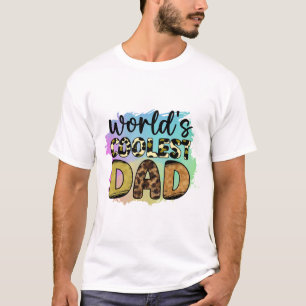 World's Coolest Dad - Colourful T-Shirt