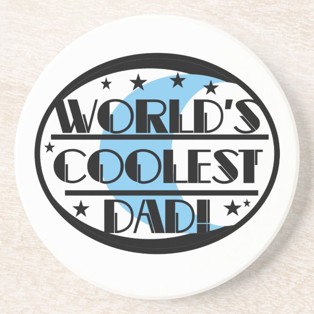 World's Coolest Dad Gifts Coaster (Front)