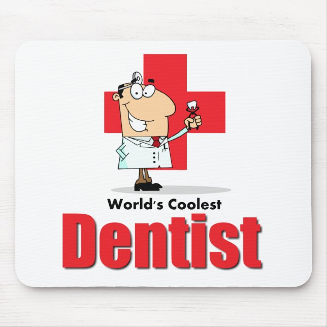 World's Coolest Dentist Mouse Mat (Front)