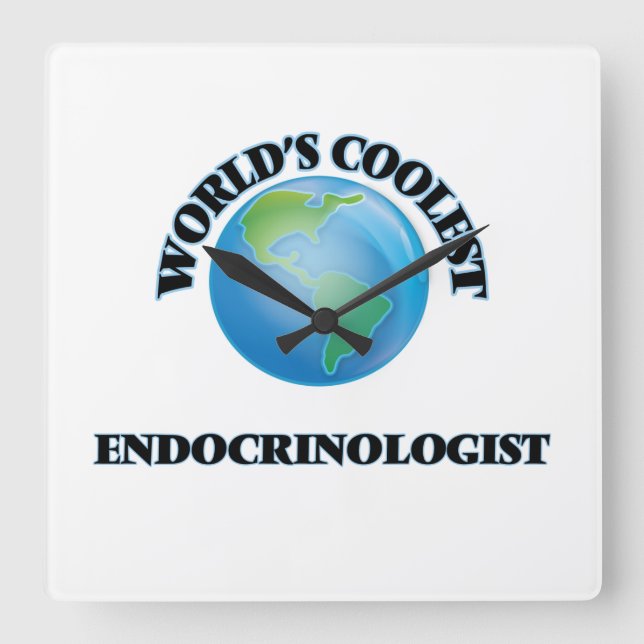 wORLD'S COOLEST eNDOCRINOLOGIST Square Wall Clock (Front)