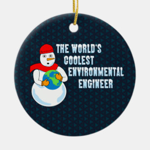 World's Coolest Environmental Engineer Ceramic Tree Decoration