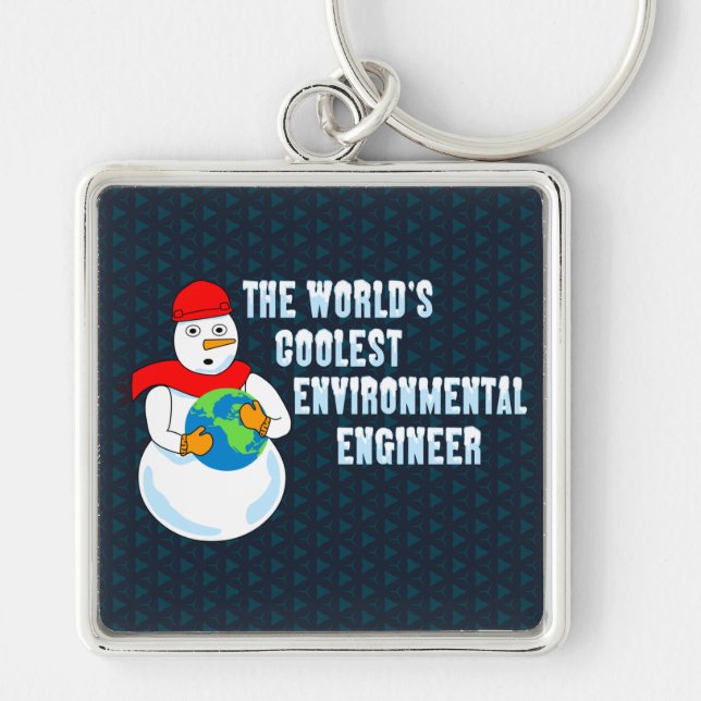 World's Coolest Environmental Engineer Key Ring (Front)