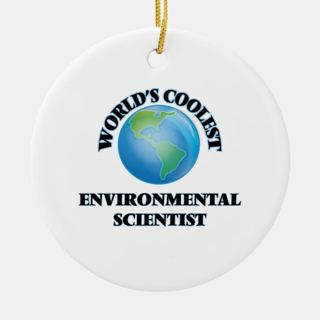World's coolest Environmental Scientist Ceramic Tree Decoration (Front)