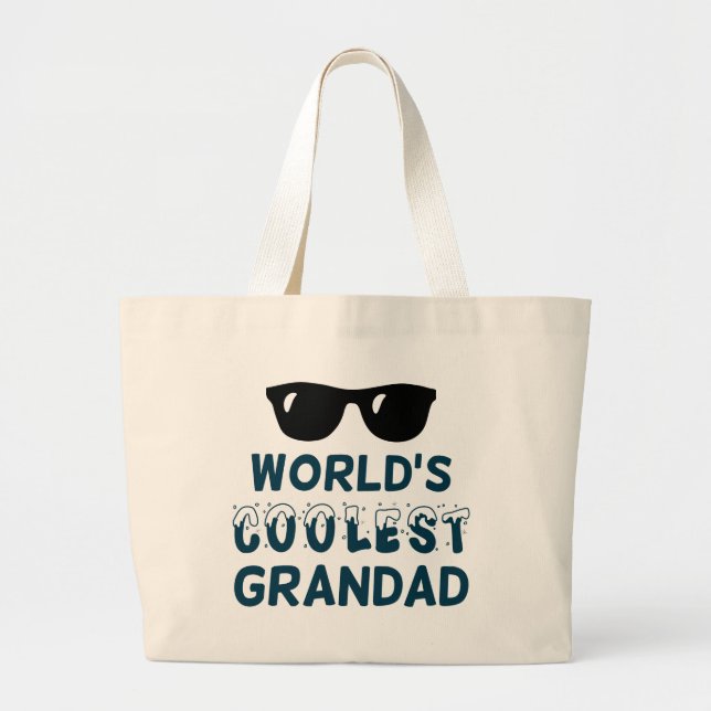 World's Coolest Grandad Large Tote Bag (Front)