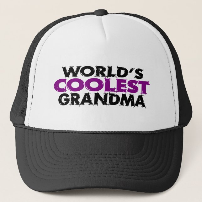Worlds Coolest Grandma Trucker Hat (Front)