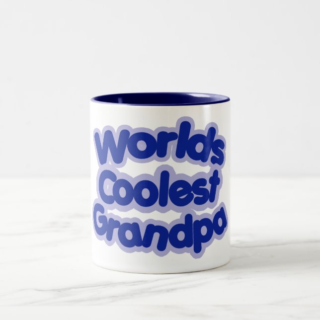 Worlds Coolest Grandpa Two-Tone Coffee Mug (Center)