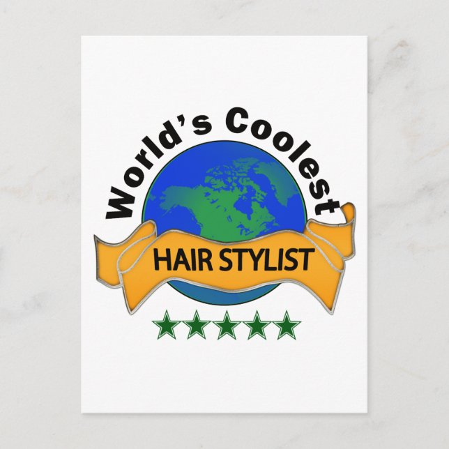 World's Coolest Hair Stylist Postcard (Front)