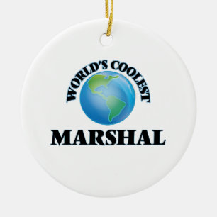 World's coolest Marshal Ceramic Tree Decoration