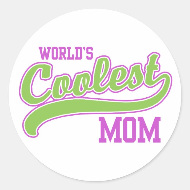 World's Coolest Mum Classic Round Sticker (Front)